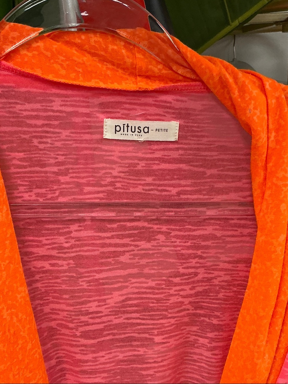 Pitusa Hot Pink and Orange Lightweight Robe - Picture 3 of 3